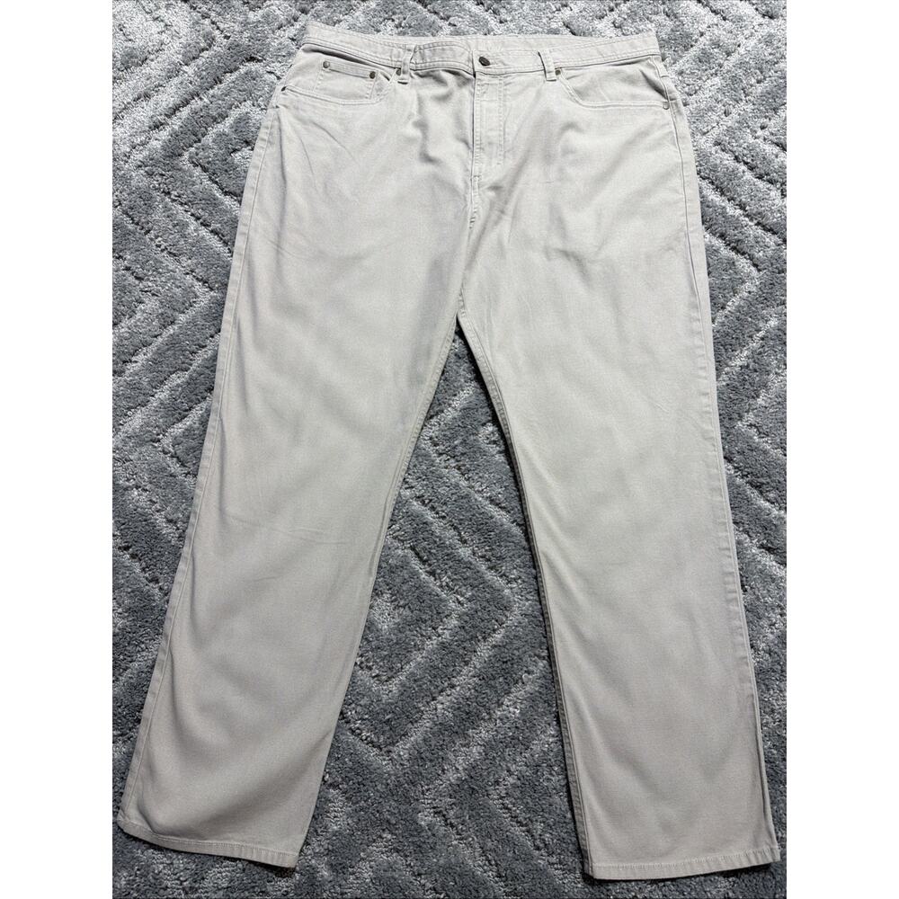 Genteal Comfort Flex 5-Pocket Mens Biege Denim Jeans 40x30 Measure 38x29